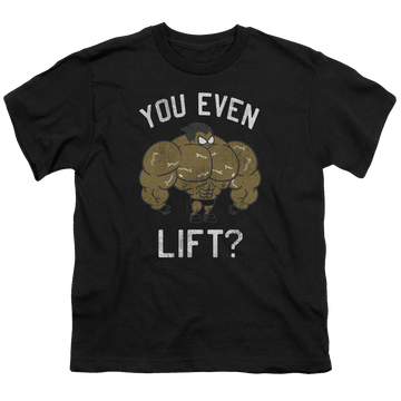 Black youth t-shirt for ages 8 to 12 with Teen Titans Go! You Lift graphic