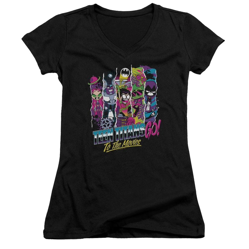 Teen Titans Go To The Movies Juniors V-Neck T-Shirt Juniors V-Neck T-Shirt Teen Titans Go!   