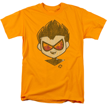 Gold men's regular fit t-shirt with Teen Titans Go! Teen Titans Go Beachy Robin graphic