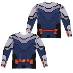 Teen Titans Go! Slade Uniform (Front/Back Print) - Men's All-Over Print Long Sleeve Men's All-Over Print Long Sleeve Teen Titans Go!   
