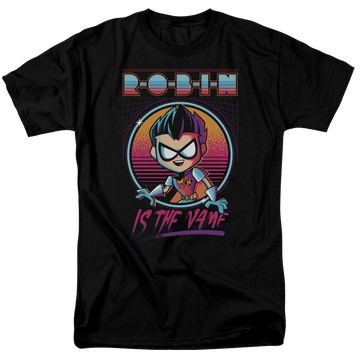 Black men's regular fit t-shirt with Teen Titans Go! Teen Titans Go Robin graphic