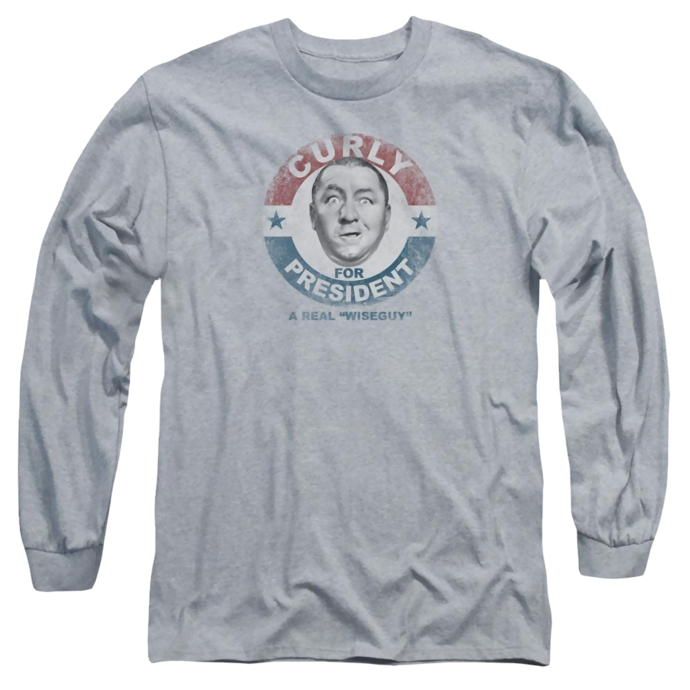 Three Stooges, The Curly For President - Men's Long Sleeve T-Shirt Men's Long Sleeve T-Shirt The Three Stooges   