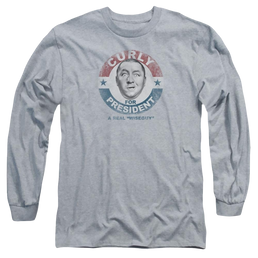 Three Stooges, The Curly For President - Men's Long Sleeve T-Shirt Men's Long Sleeve T-Shirt The Three Stooges   