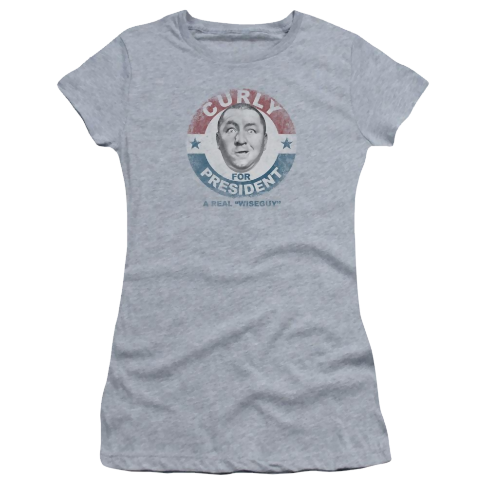 The Three Stooges Curly For President Juniors T-Shirt Juniors T-Shirt The Three Stooges   
