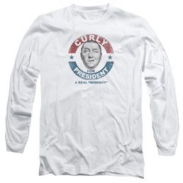 Three Stooges, The Curly For President - Men's Long Sleeve T-Shirt Men's Long Sleeve T-Shirt The Three Stooges   