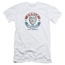 Three Stooges, The Curly For President - Men's Slim Fit T-Shirt Men's Slim Fit T-Shirt The Three Stooges   