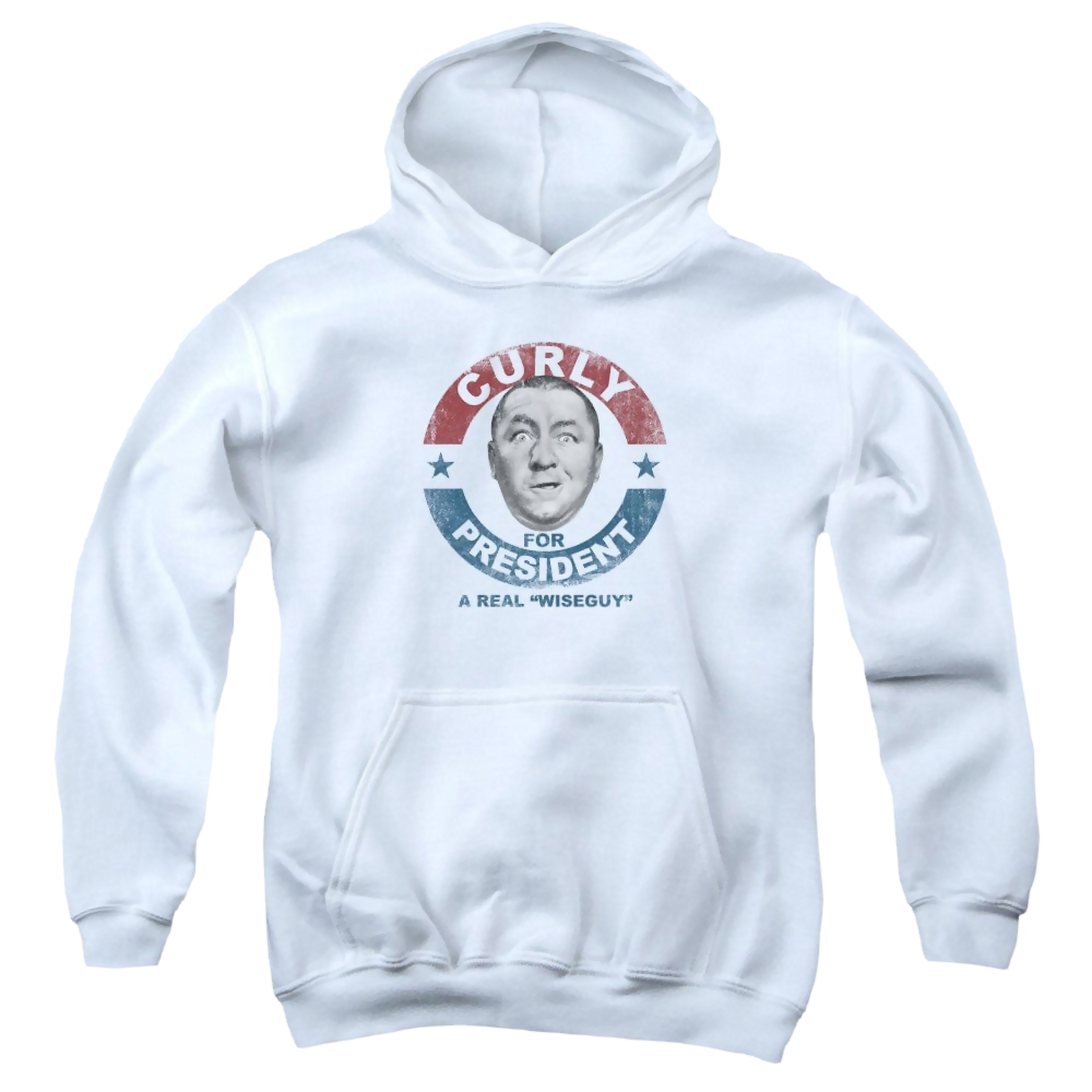 Three Stooges, The Curly For President - Youth Hoodie Youth Hoodie (Ages 8-12) The Three Stooges   