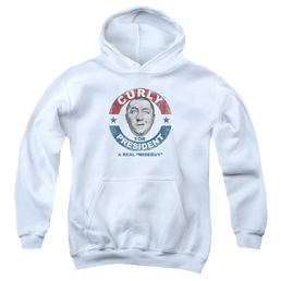 Three Stooges, The Curly For President - Youth Hoodie Youth Hoodie (Ages 8-12) The Three Stooges   