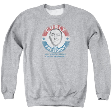 The Three Stooges Curly For President Men's Crewneck Sweatshirt Men's Crewneck Sweatshirt The Three Stooges   