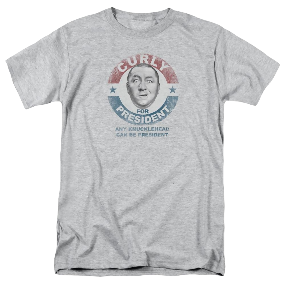 The Three Stooges Curly For President Men's Regular Fit T-Shirt Men's Regular Fit T-Shirt The Three Stooges   