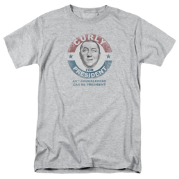 The Three Stooges Curly For President Men's Regular Fit T-Shirt Men's Regular Fit T-Shirt The Three Stooges   