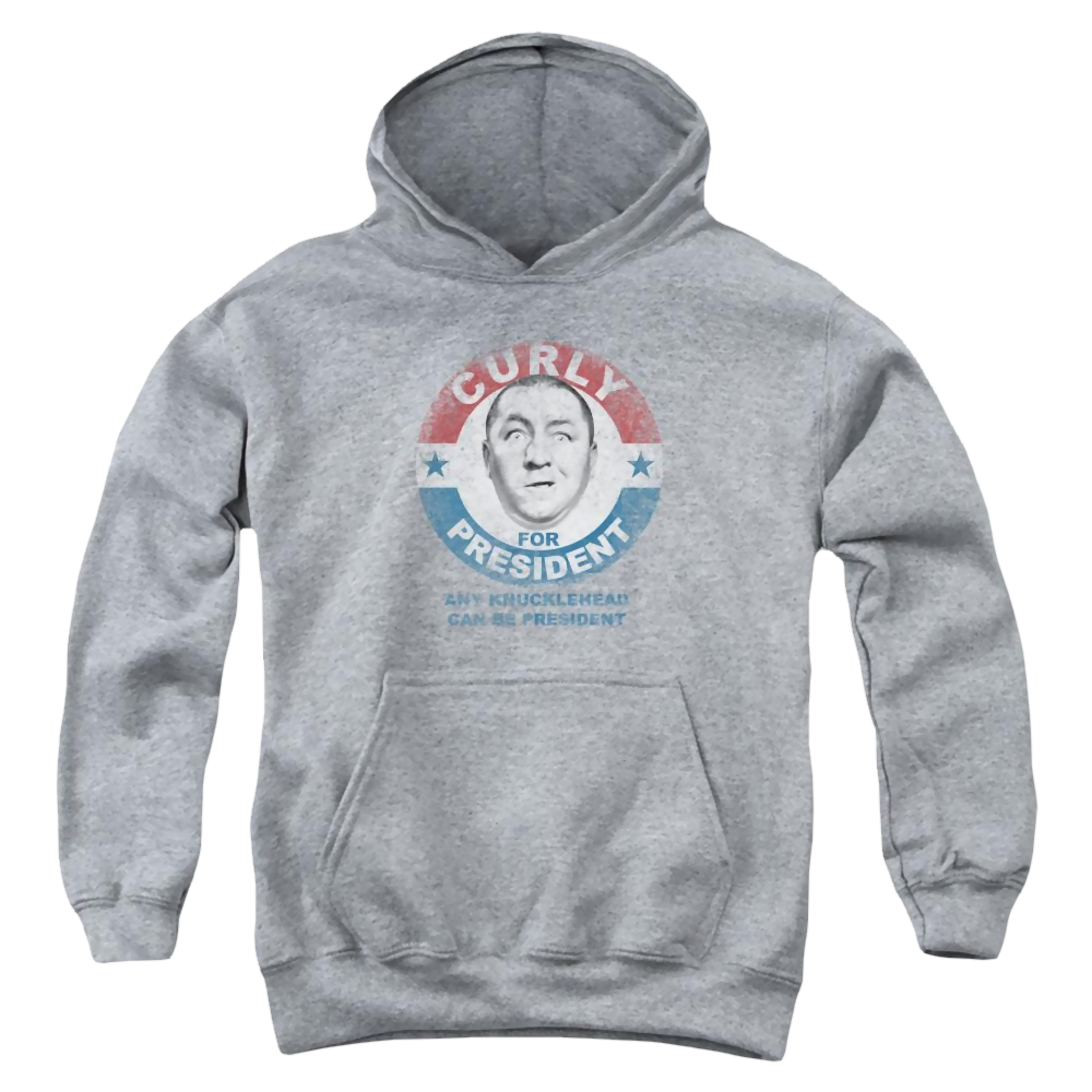 The Three Stooges Curly For President Youth Hoodie (Ages 8-12) Youth Hoodie (Ages 8-12) The Three Stooges   