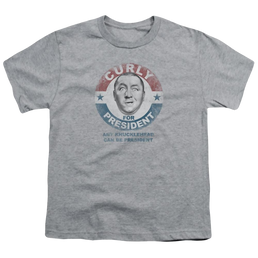 The Three Stooges Curly For President Youth T-Shirt (Ages 8-12) Youth T-Shirt (Ages 8-12) The Three Stooges   