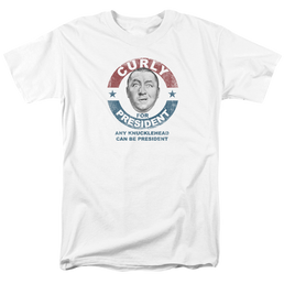 The Three Stooges Curly For President Men's Regular Fit T-Shirt Men's Regular Fit T-Shirt The Three Stooges   