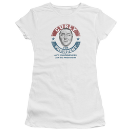 Three Stooges, The Curly For President - Juniors T-Shirt Juniors T-Shirt The Three Stooges   