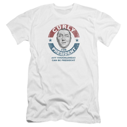 Three Stooges, The Curly For President - Men's Premium Slim Fit T-Shirt Men's Premium Slim Fit T-Shirt The Three Stooges   