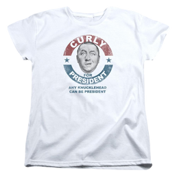 The Three Stooges Curly For President Women's T-Shirt Women's T-Shirt The Three Stooges   