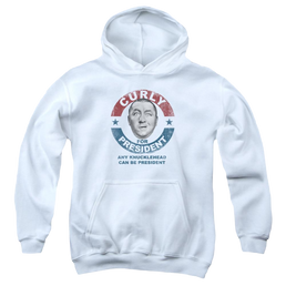 The Three Stooges Curly For President Youth Hoodie (Ages 8-12) Youth Hoodie (Ages 8-12) The Three Stooges   