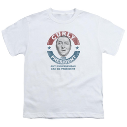 The Three Stooges Curly For President Youth T-Shirt (Ages 8-12) Youth T-Shirt (Ages 8-12) The Three Stooges   