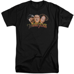 The Three Stooges Three Head Logo Men's Tall Fit T-Shirt Men's Tall Fit T-Shirt The Three Stooges   
