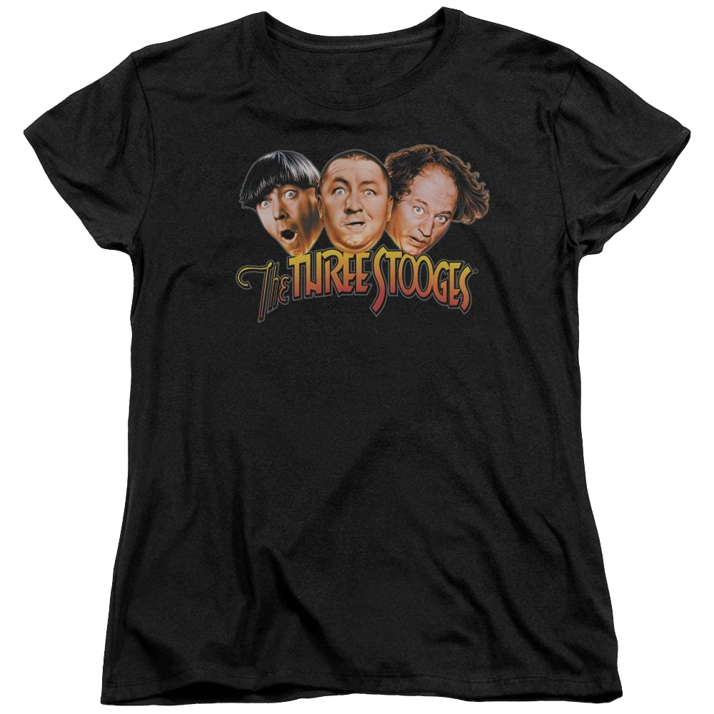 The Three Stooges Three Head Logo Women's T-Shirt Women's T-Shirt The Three Stooges   