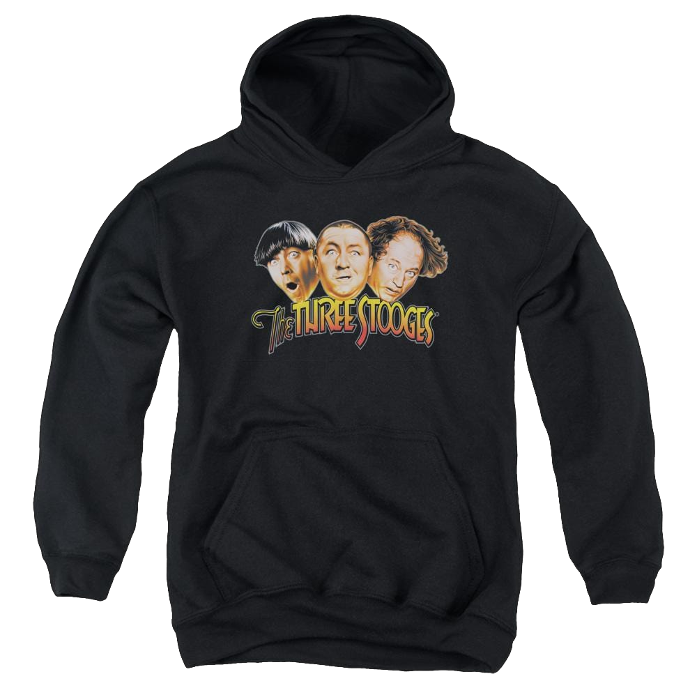 The Three Stooges Three Head Logo Youth Hoodie (Ages 8-12) Youth Hoodie (Ages 8-12) The Three Stooges   