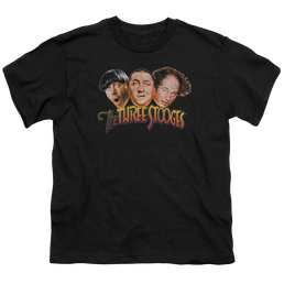 The Three Stooges Three Head Logo Youth T-Shirt (Ages 8-12) Youth T-Shirt (Ages 8-12) The Three Stooges   