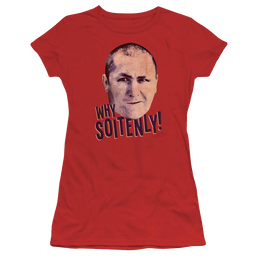 The Three Stooges Why Soitenly Juniors T-Shirt Juniors T-Shirt The Three Stooges   