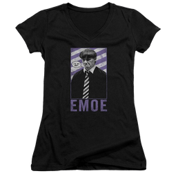 The Three Stooges Emoe Juniors V-Neck T-Shirt Juniors V-Neck T-Shirt The Three Stooges   