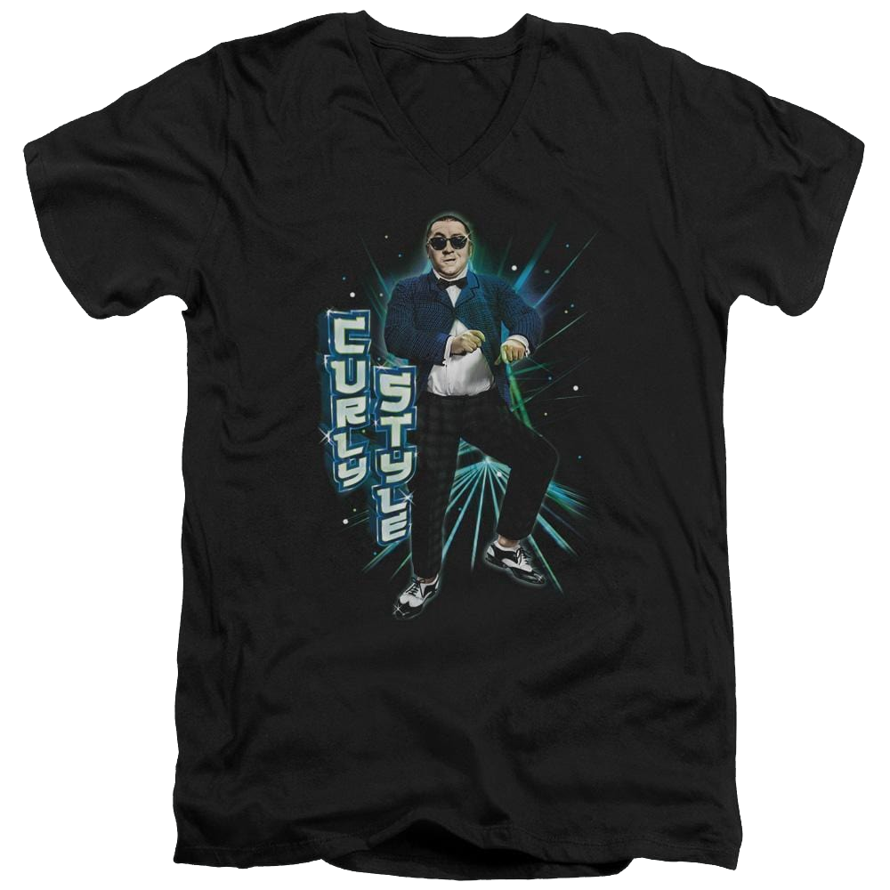 The Three Stooges Curly Style Men's V-Neck T-Shirt Men's V-Neck T-Shirt The Three Stooges   