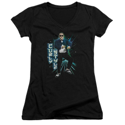 The Three Stooges Curly Style Juniors V-Neck T-Shirt Juniors V-Neck T-Shirt The Three Stooges   