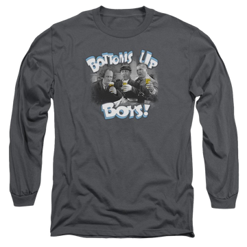 The Three Stooges Bottoms Up Men's Long Sleeve T-Shirt Men's Long Sleeve T-Shirt The Three Stooges   