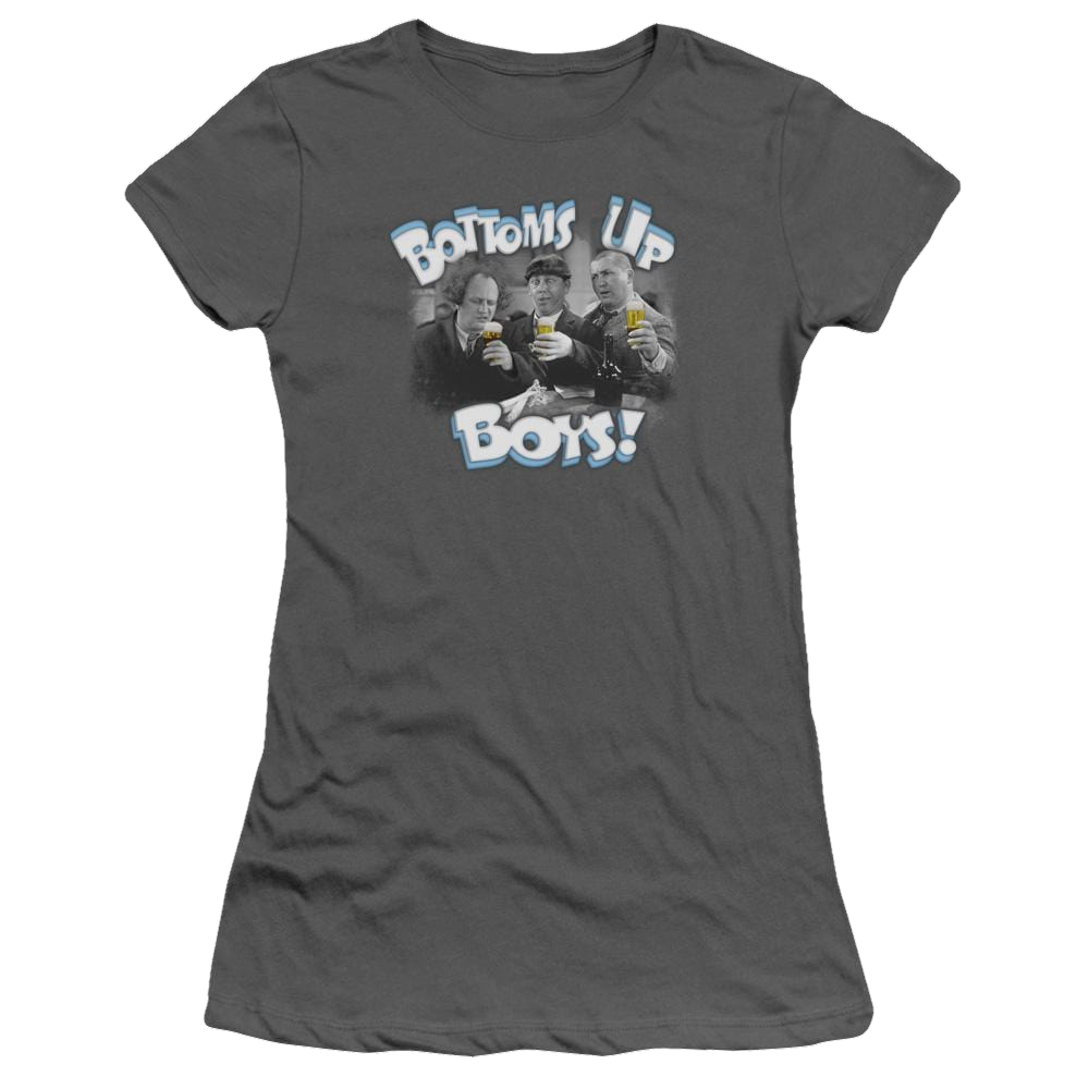 The Three Stooges Bottoms Up Juniors T-Shirt Juniors T-Shirt The Three Stooges   