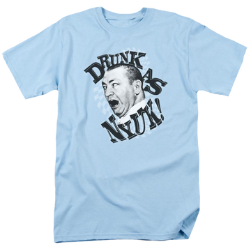 Light blue men's regular fit t-shirt with The Three Stooges Drunk graphic