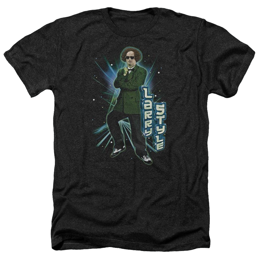 The Three Stooges Larry Style Men's Heather T-Shirt Men's Heather T-Shirt The Three Stooges   