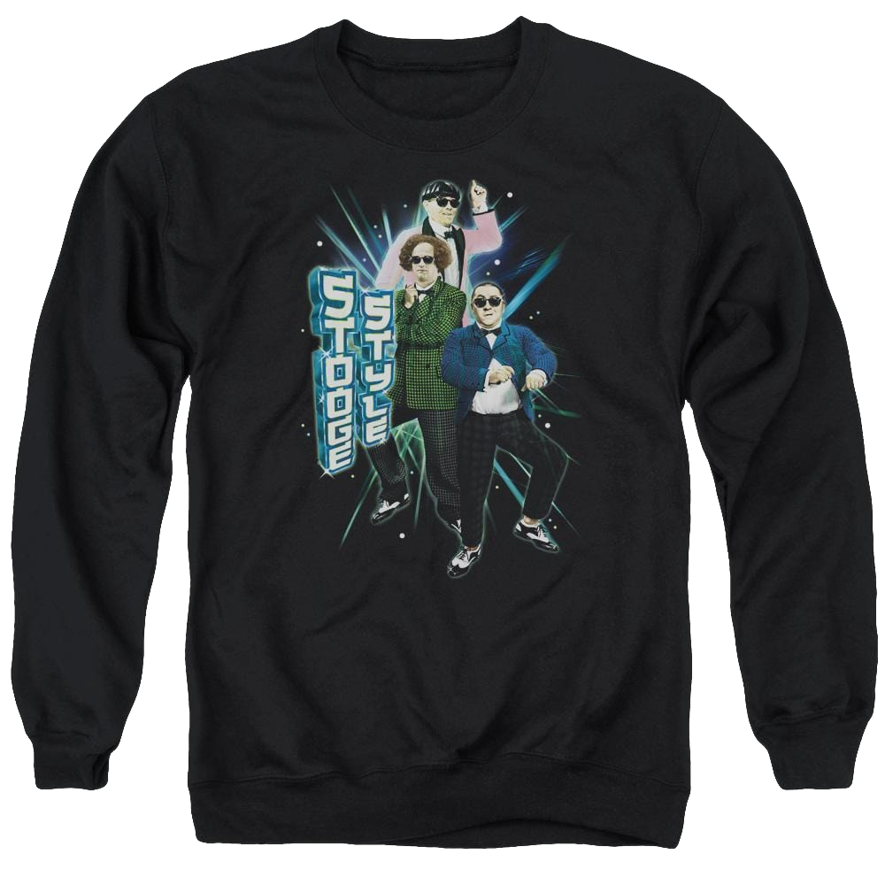 The Three Stooges Stooge Style Men's Crewneck Sweatshirt Men's Crewneck Sweatshirt The Three Stooges   