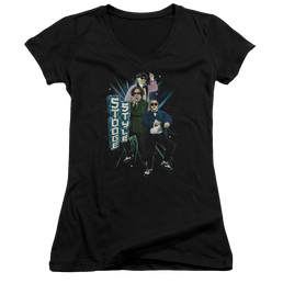 The Three Stooges Stooge Style Juniors V-Neck T-Shirt Juniors V-Neck T-Shirt The Three Stooges   