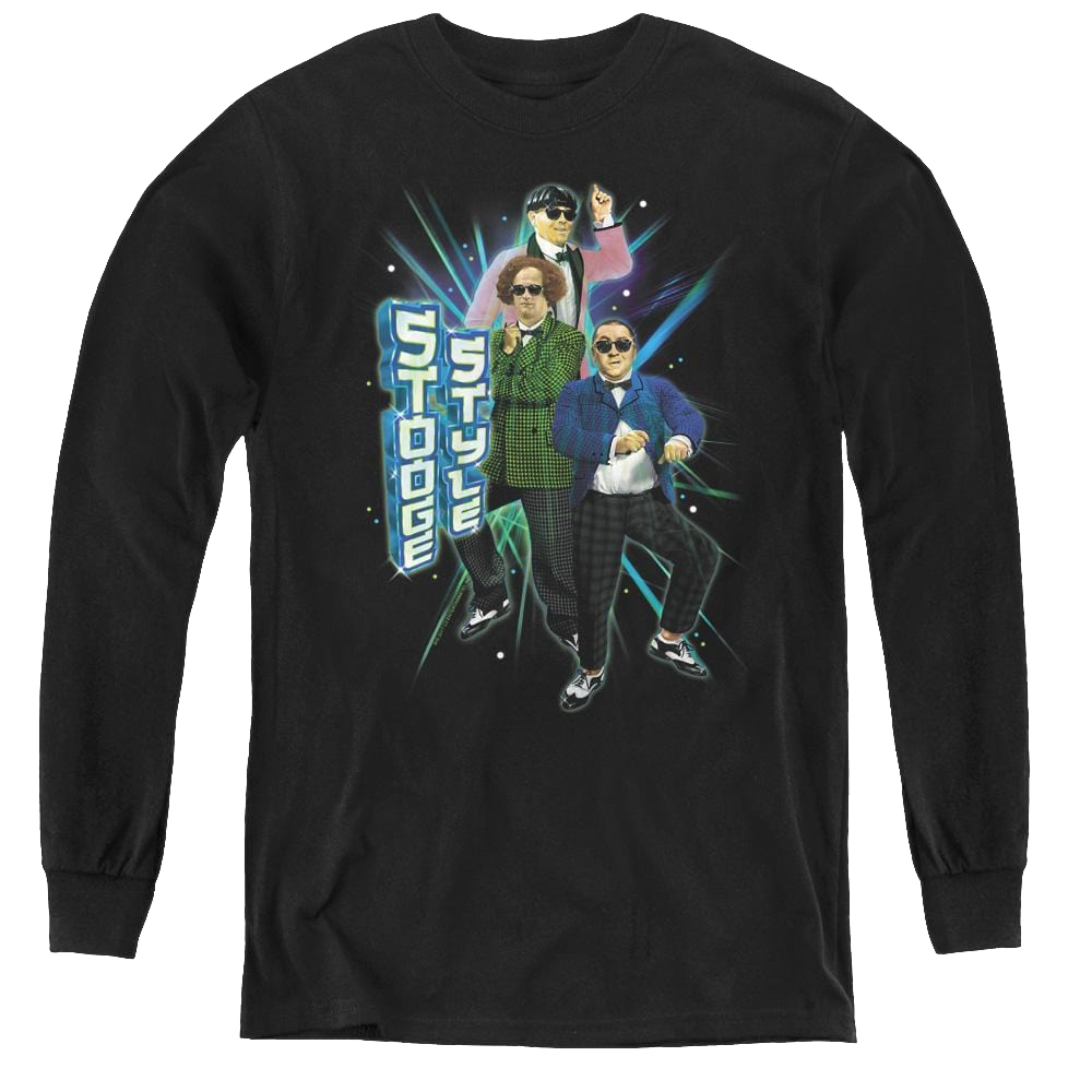 Three Stooges, The Stooge Style - Youth Long Sleeve T-Shirt Youth Long Sleeve T-Shirt The Three Stooges   