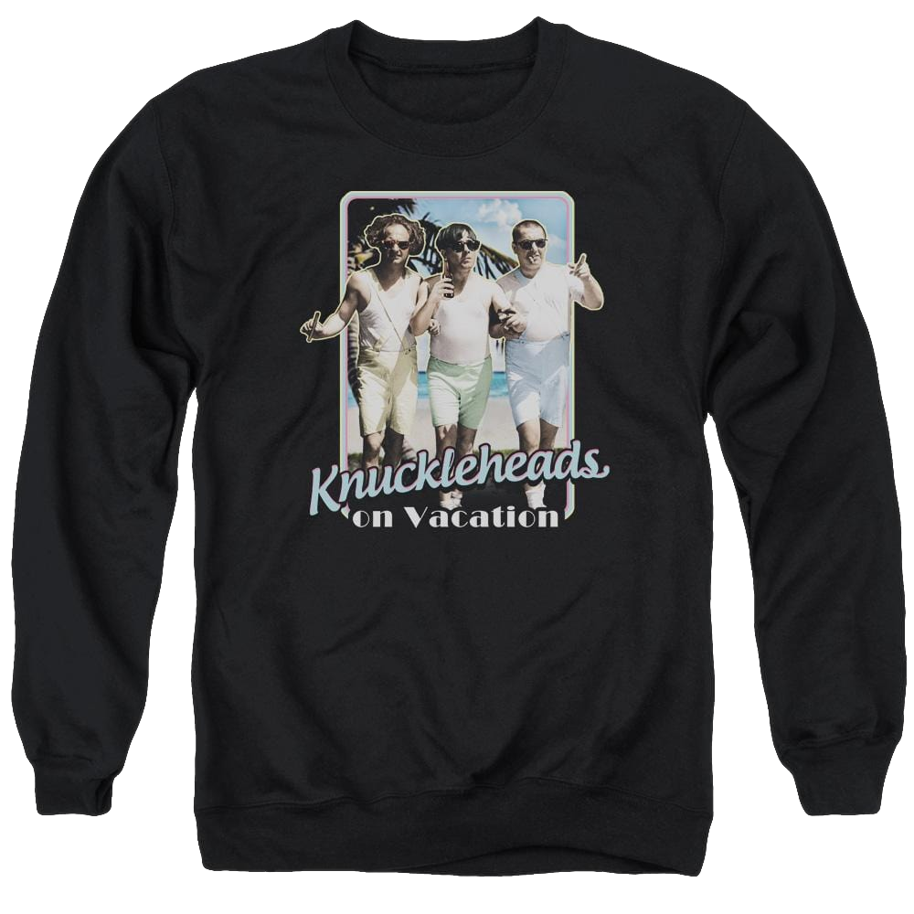 The Three Stooges Knucklesheads On Vacation Men's Crewneck Sweatshirt Men's Crewneck Sweatshirt The Three Stooges   