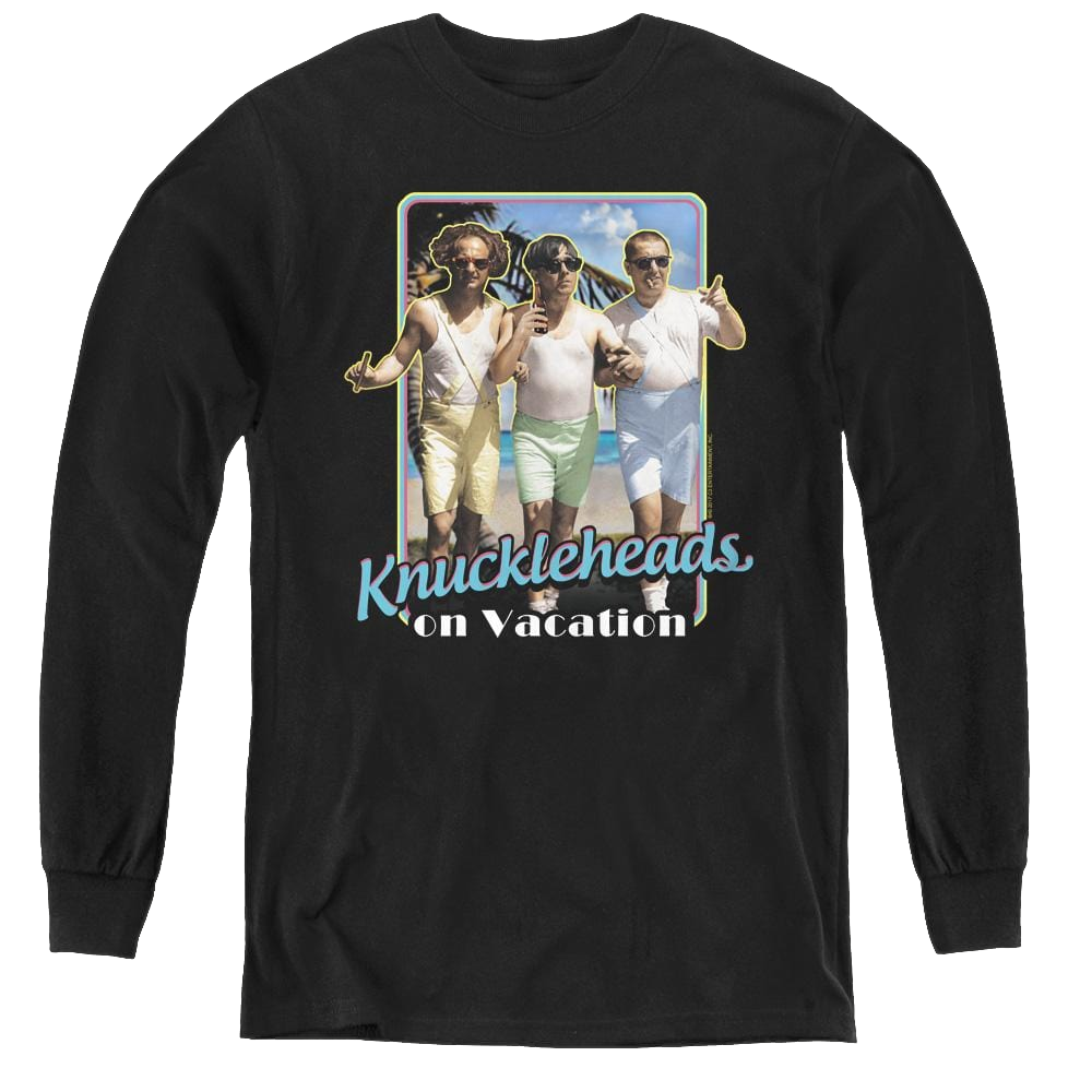 Three Stooges, The Knuckleheads On Vacation - Youth Long Sleeve T-Shirt Youth Long Sleeve T-Shirt The Three Stooges   