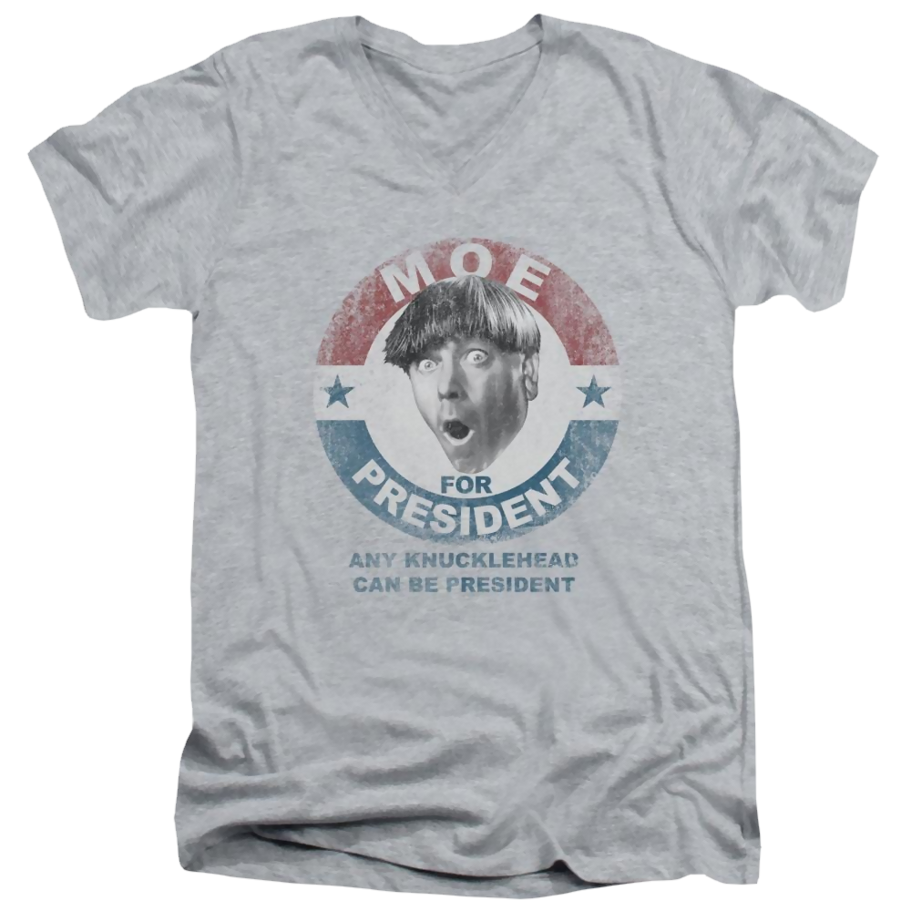 The Three Stooges Moe For President Men's V-Neck T-Shirt Men's V-Neck T-Shirt The Three Stooges   