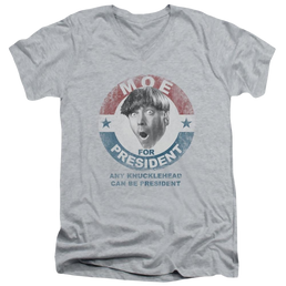 The Three Stooges Moe For President Men's V-Neck T-Shirt Men's V-Neck T-Shirt The Three Stooges   