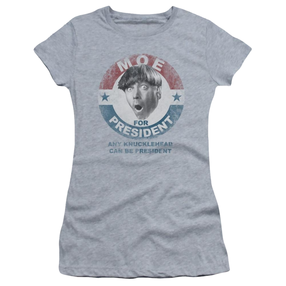 The Three Stooges Moe For President Juniors T-Shirt Juniors T-Shirt The Three Stooges   