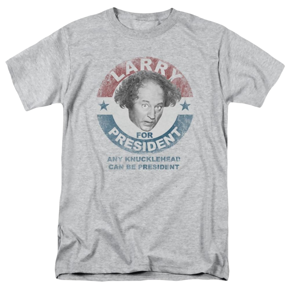 The Three Stooges Larry For President Men's Regular Fit T-Shirt Men's Regular Fit T-Shirt The Three Stooges   
