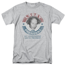 The Three Stooges Larry For President Men's Regular Fit T-Shirt Men's Regular Fit T-Shirt The Three Stooges   
