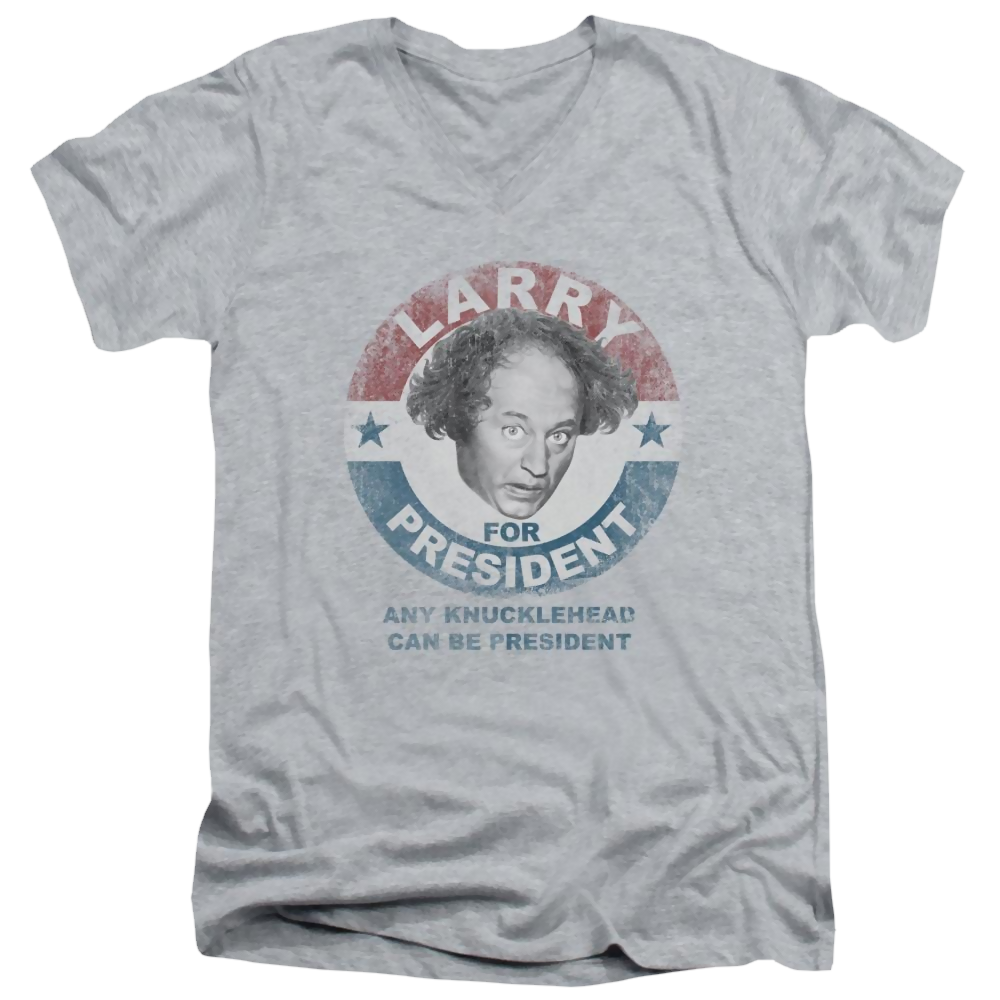 The Three Stooges Larry For President Men's V-Neck T-Shirt Men's V-Neck T-Shirt The Three Stooges   