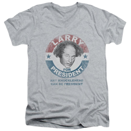 The Three Stooges Larry For President Men's V-Neck T-Shirt Men's V-Neck T-Shirt The Three Stooges   