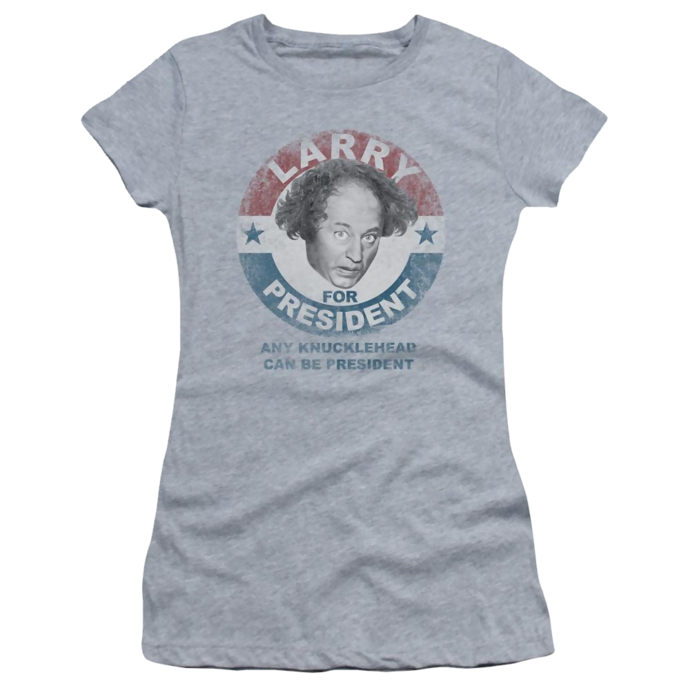 The Three Stooges Larry For President Juniors T-Shirt Juniors T-Shirt The Three Stooges   