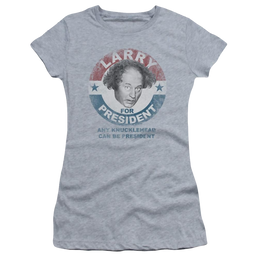 The Three Stooges Larry For President Juniors T-Shirt Juniors T-Shirt The Three Stooges   