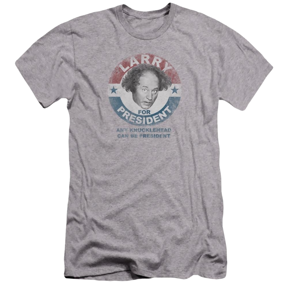 The Three Stooges Larry For President Men's Premium Slim Fit T-Shirt Men's Premium Slim Fit T-Shirt The Three Stooges   